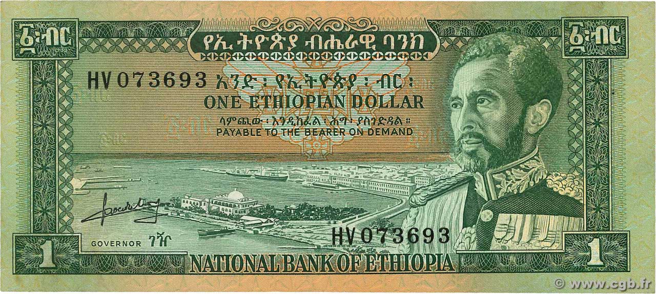 1 Dollar ETIOPIA  1966 P.25a SPL