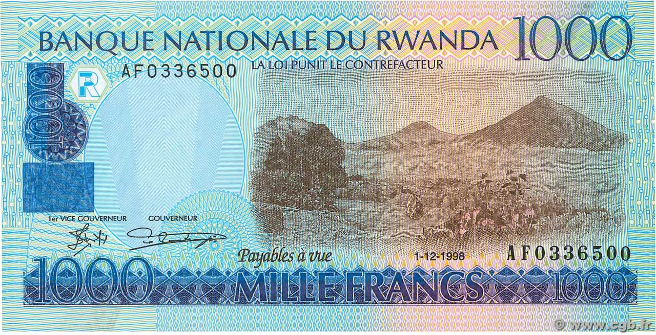 1000 Francs RUANDA  1998 P.27a q.FDC