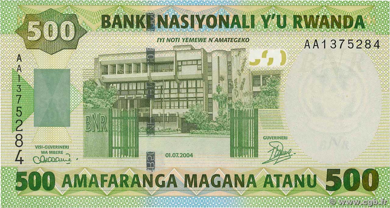 500 Francs RWANDA  2004 P.30a UNC