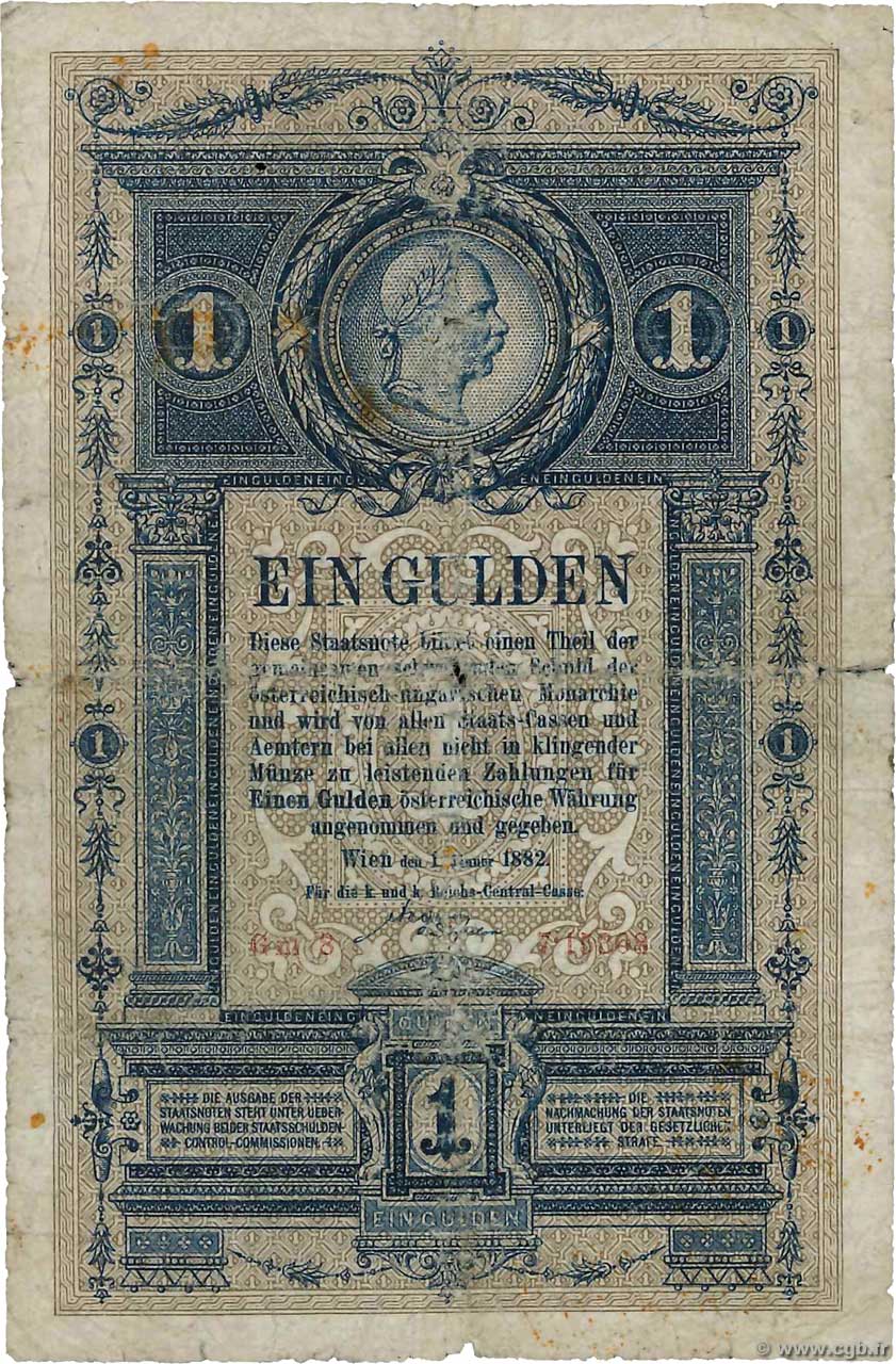 1 Gulden AUTRICHE  1882 P.A153 B