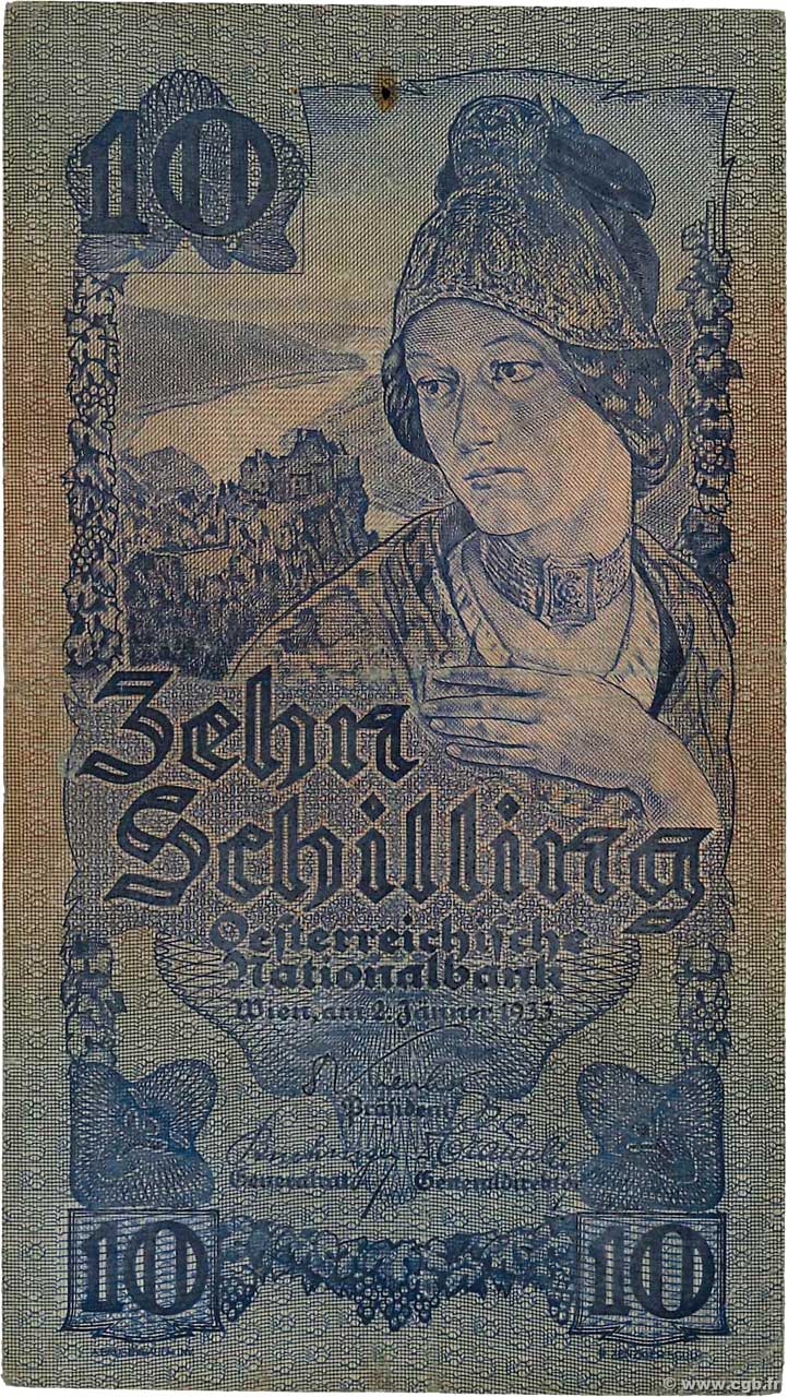 10 Schilling AUTRICHE  1933 P.099b TB