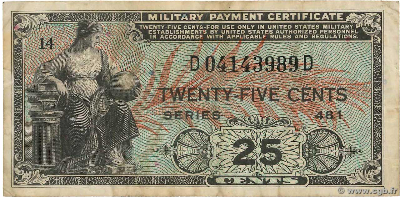 25 Cents STATI UNITI D AMERICA  1951 P.M024 MB