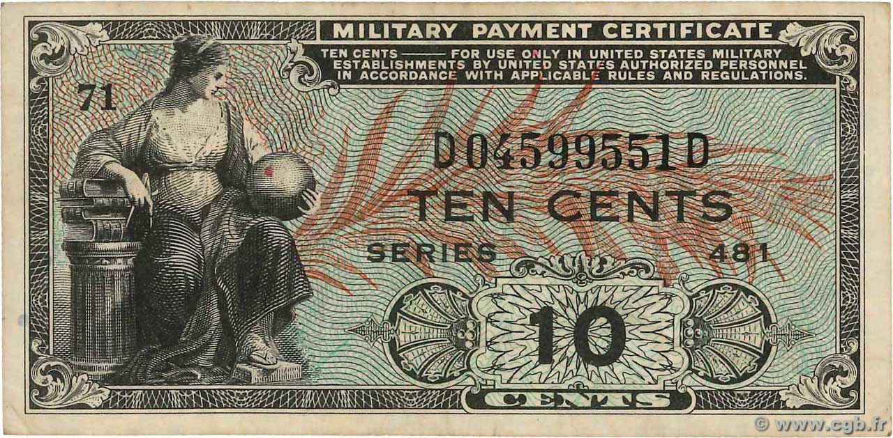 10 Cents VEREINIGTE STAATEN VON AMERIKA  1951 P.M023 fVZ
