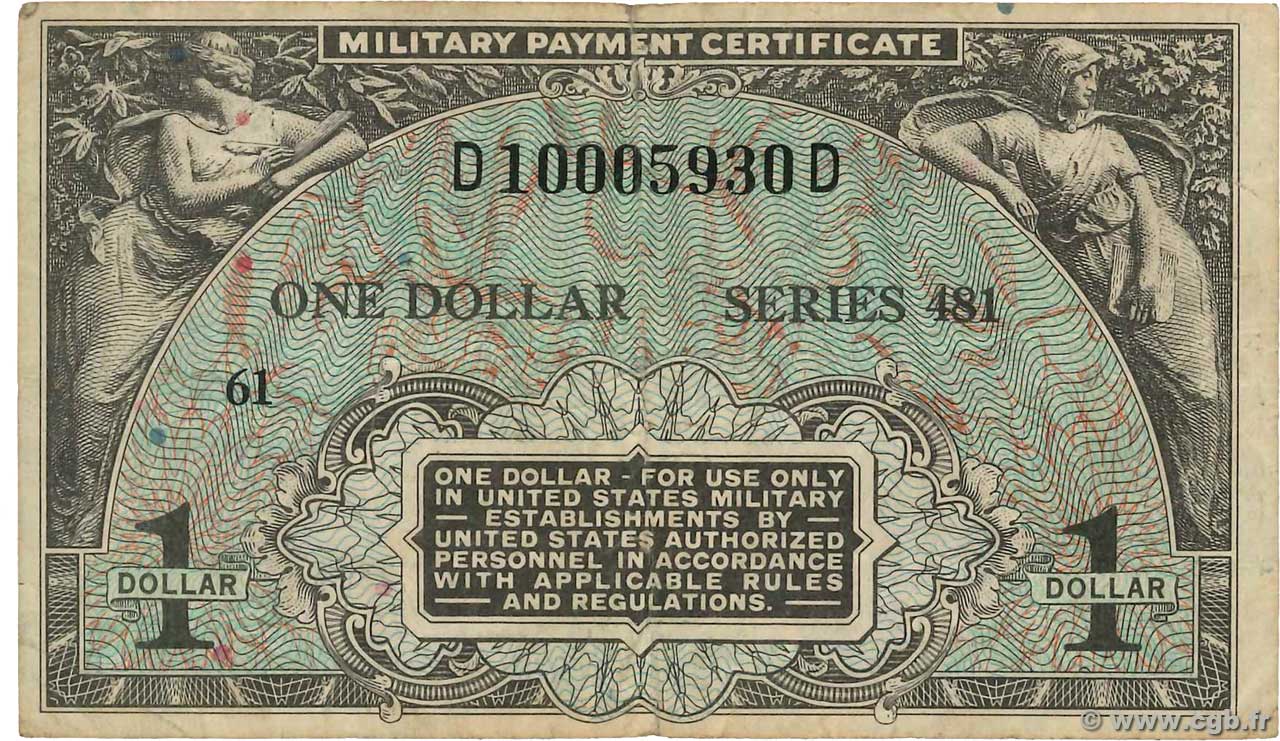 1 Dollar UNITED STATES OF AMERICA  1951 P.M026 F