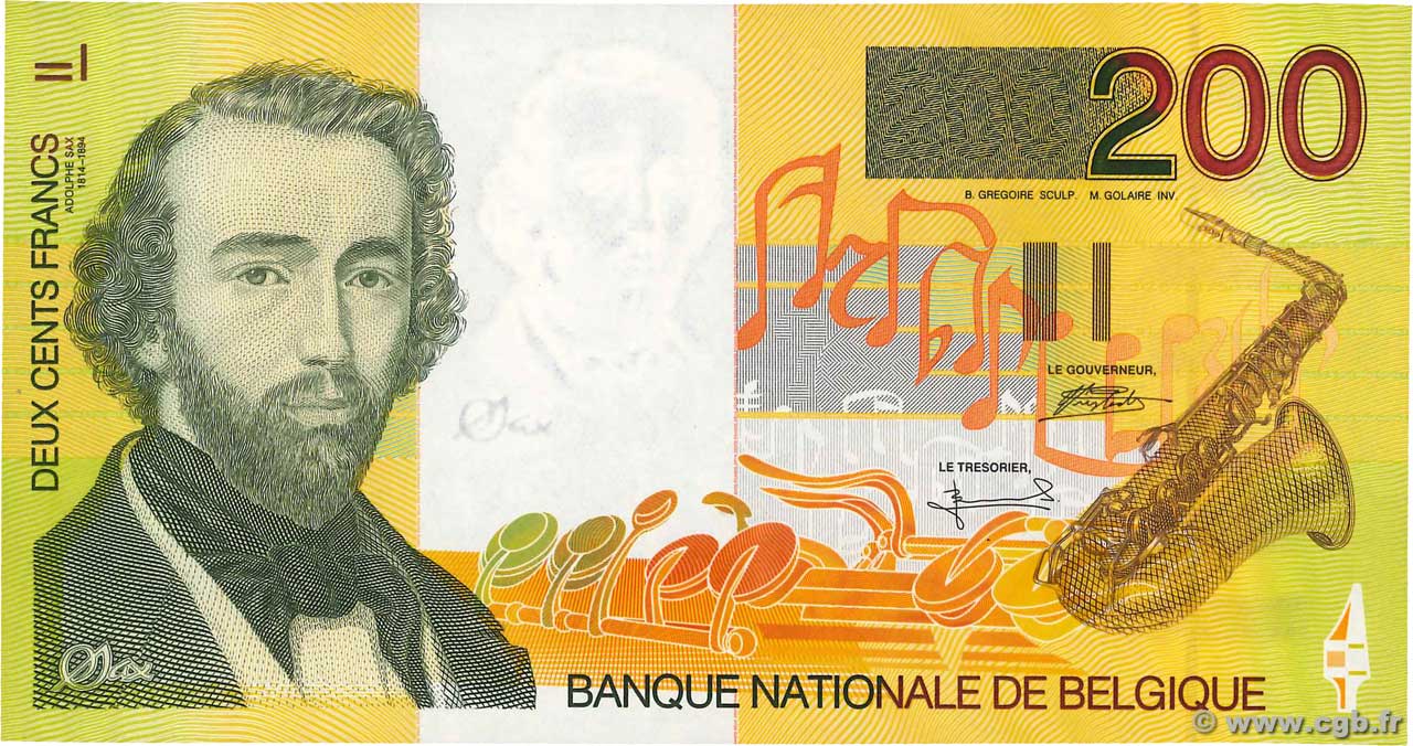 200 Francs BÉLGICA  1995 P.148 FDC