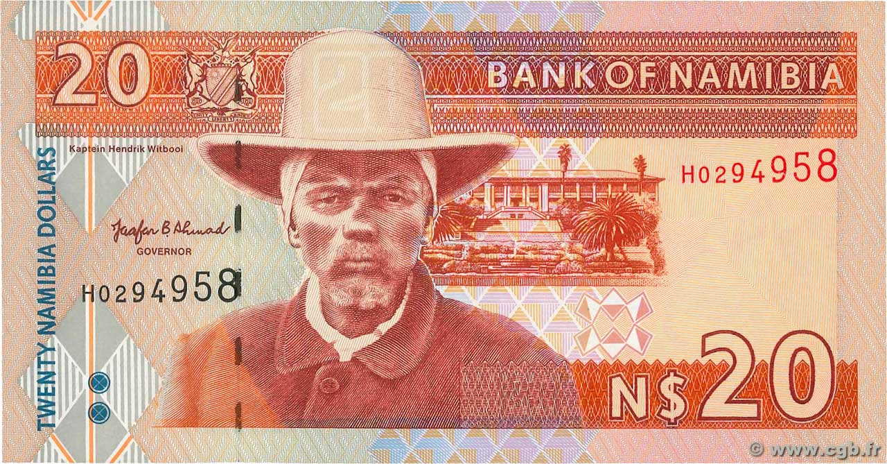 20 Namibia Dollars NAMIBIA  1996 P.05a UNC