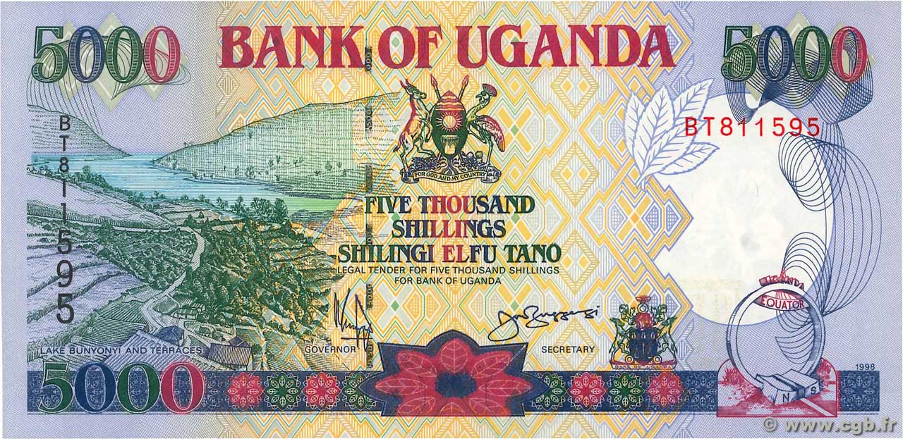 5000 Shillings OUGANDA  1993 P.37b pr.NEUF