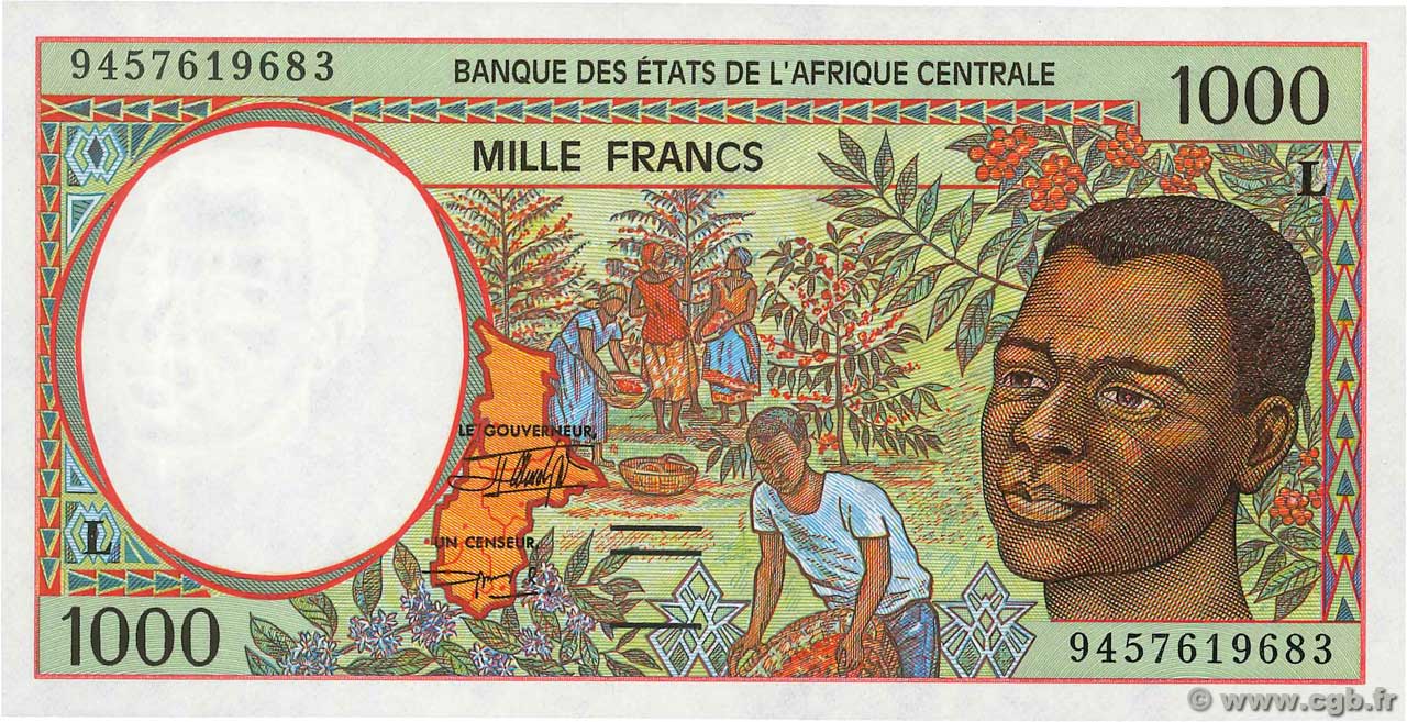 1000 Francs ÉTATS DE L AFRIQUE CENTRALE  1994 P.402Lb NEUF
