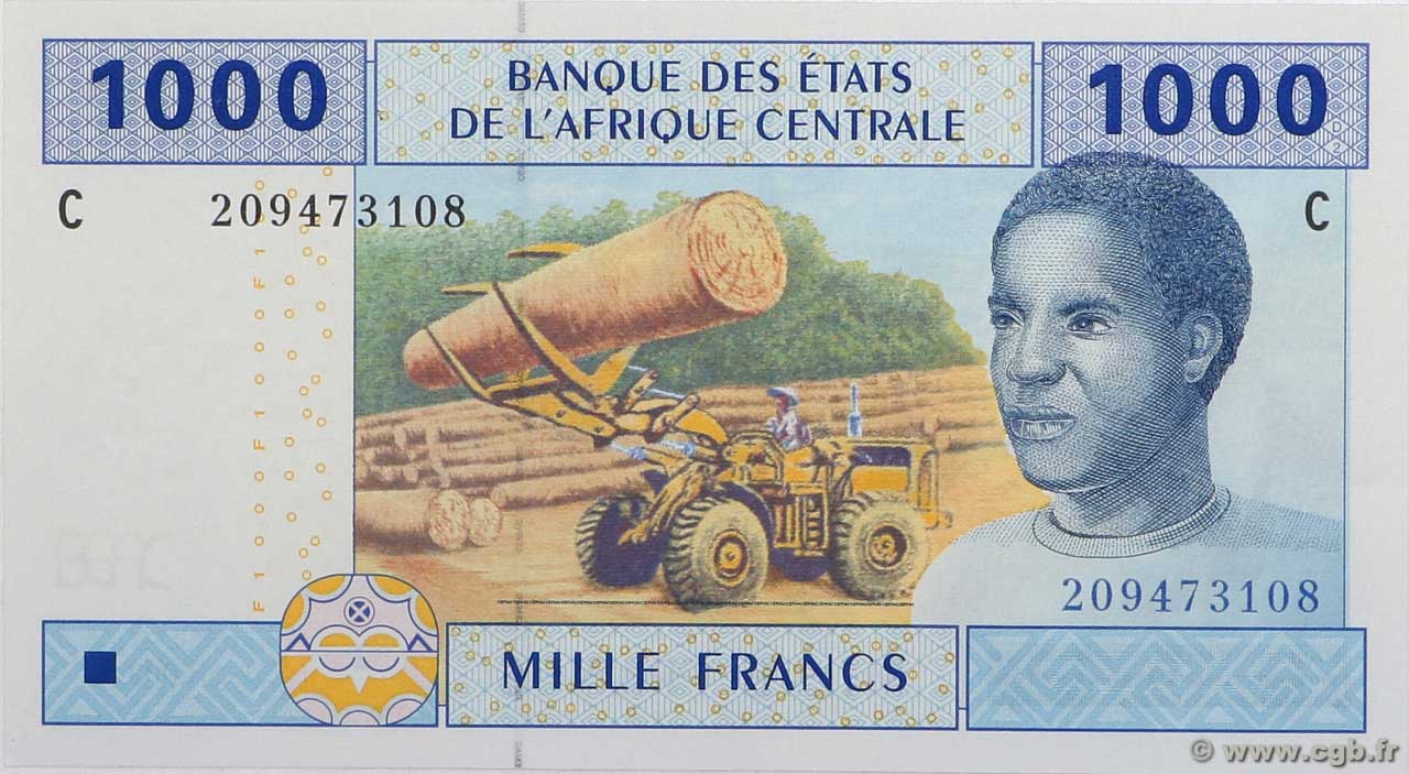 1000 Francs type 2002C TCHAD  2003 A.296Ca NEUF