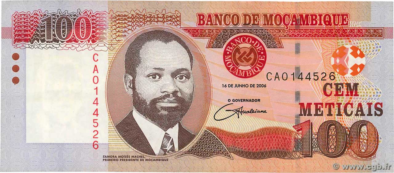 100 Meticais MOZAMBIQUE  2006 P.145a VF