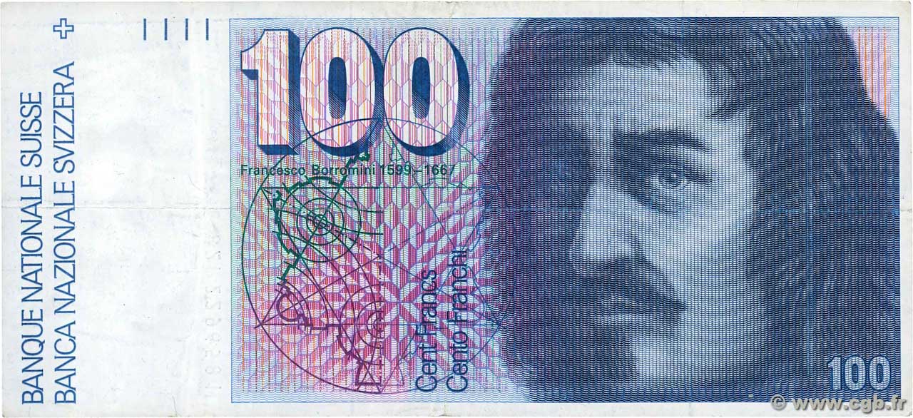 100 Francs SUISSE  1982 P.57e VF