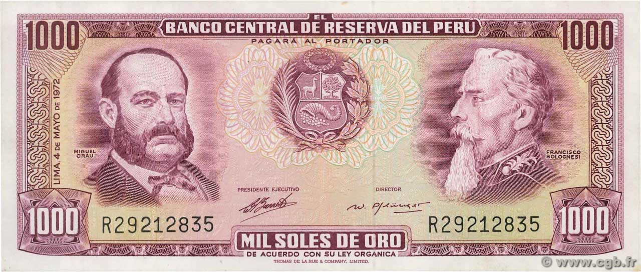 1000 Soles de Oro PERU  1972 P.105b VF