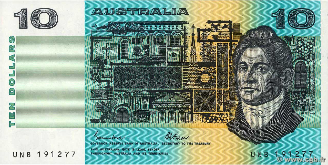 10 Dollars AUSTRALIA  1985 P.45e FDC