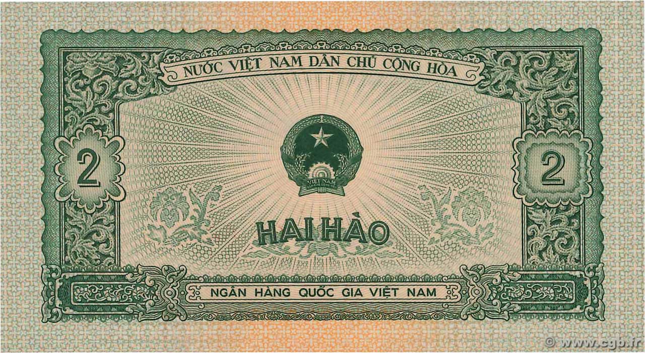2 Hao VIETNAM  1958 P.069a ST