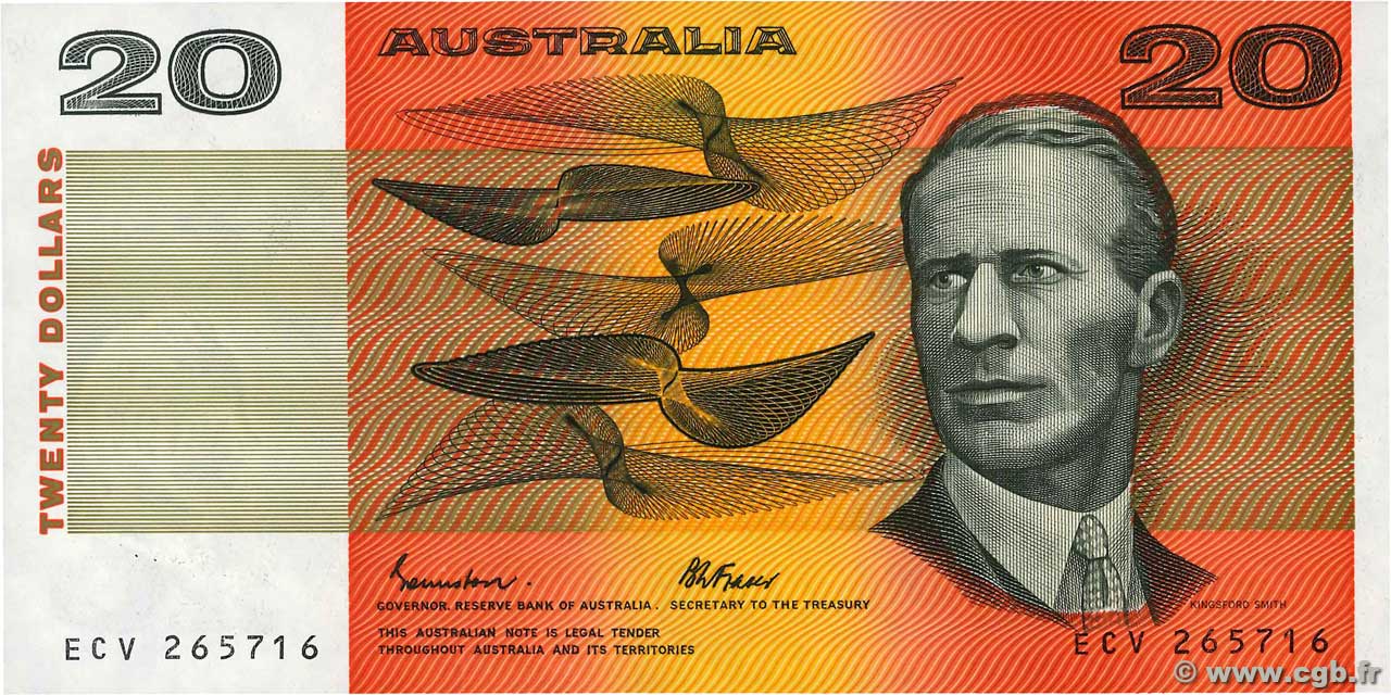 20 Dollars AUSTRALIA  1985 P.46e UNC