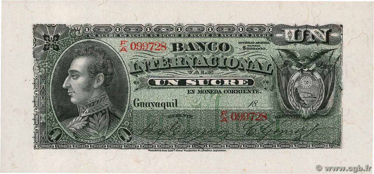 1 Sucre ECUADOR  1892 PS.172 FDC