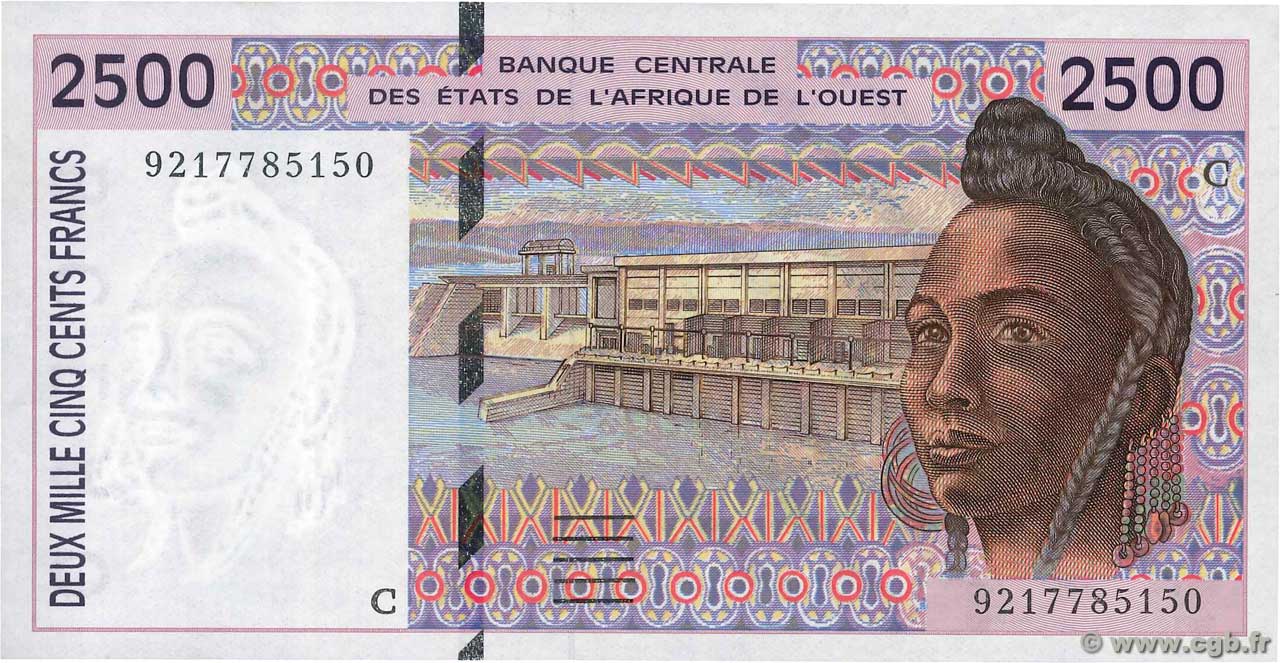 2500 Francs WEST AFRIKANISCHE STAATEN  1992 P.312Ca fST+