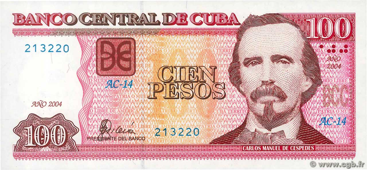 100 Pesos CUBA  2004 P.129a NEUF