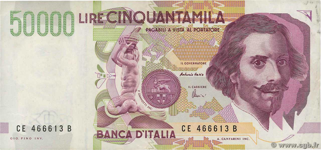 50000 Lire ITALIE  1992 P.116c TTB