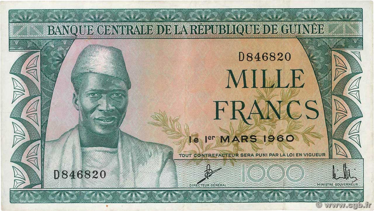 1000 Francs GUINÉE  1960 P.15a SUP