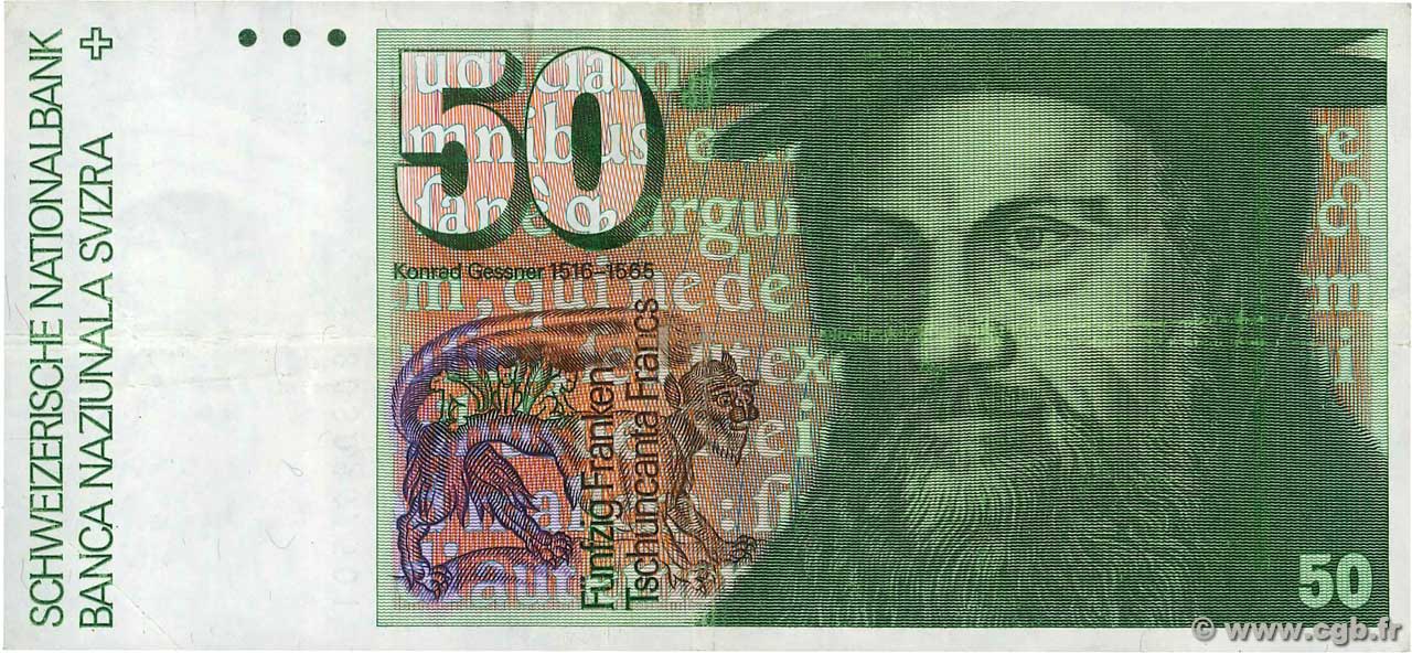 50 Francs SWITZERLAND 1980 P.56c b93_8609 Banknotes