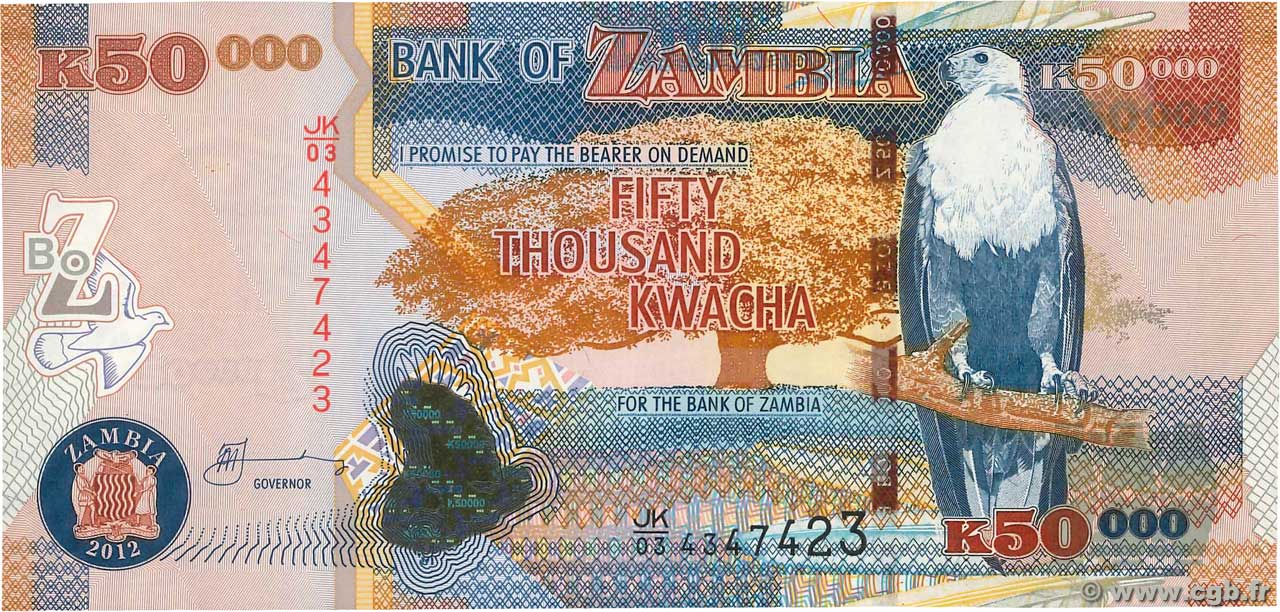 50000 Kwacha ZAMBIA  2012 P.48h FDC