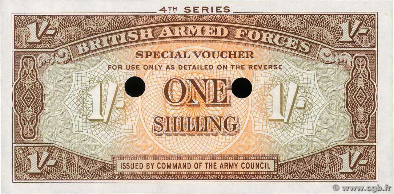 1 Shilling Annulé ENGLAND  1962 P.M032b ST