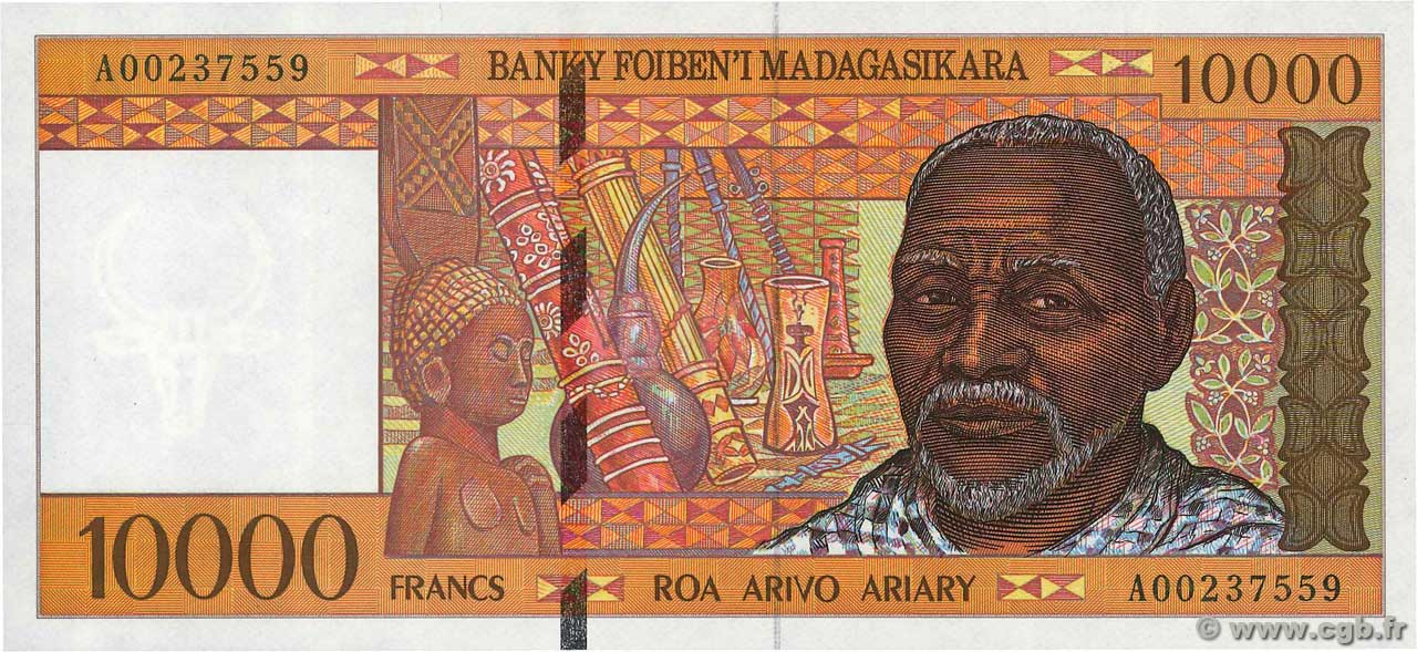 10000 Francs - 2000 Ariary MADAGASCAR  1995 P.079a NEUF