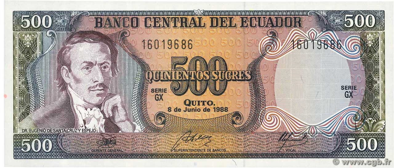 500 Sucres EKUADOR  1988 P.124Aa ST