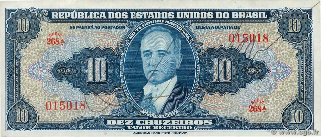 10 Cruzeiros BRASIL  1943 P.135a EBC