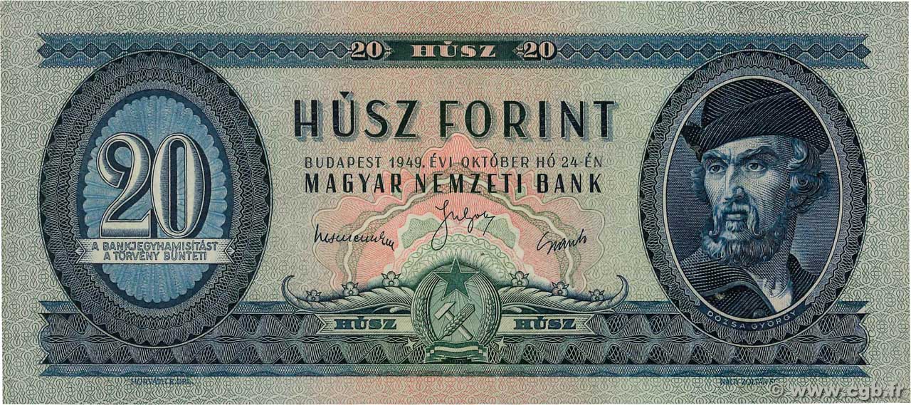 20 Forint UNGHERIA  1949 P.165a FDC