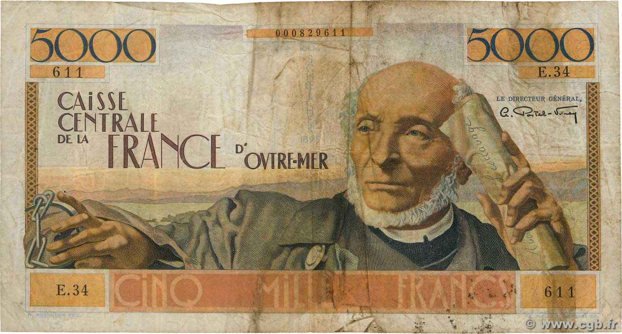 5000 Francs Schoelcher AFRIQUE ÉQUATORIALE FRANÇAISE  1946 P.27 F