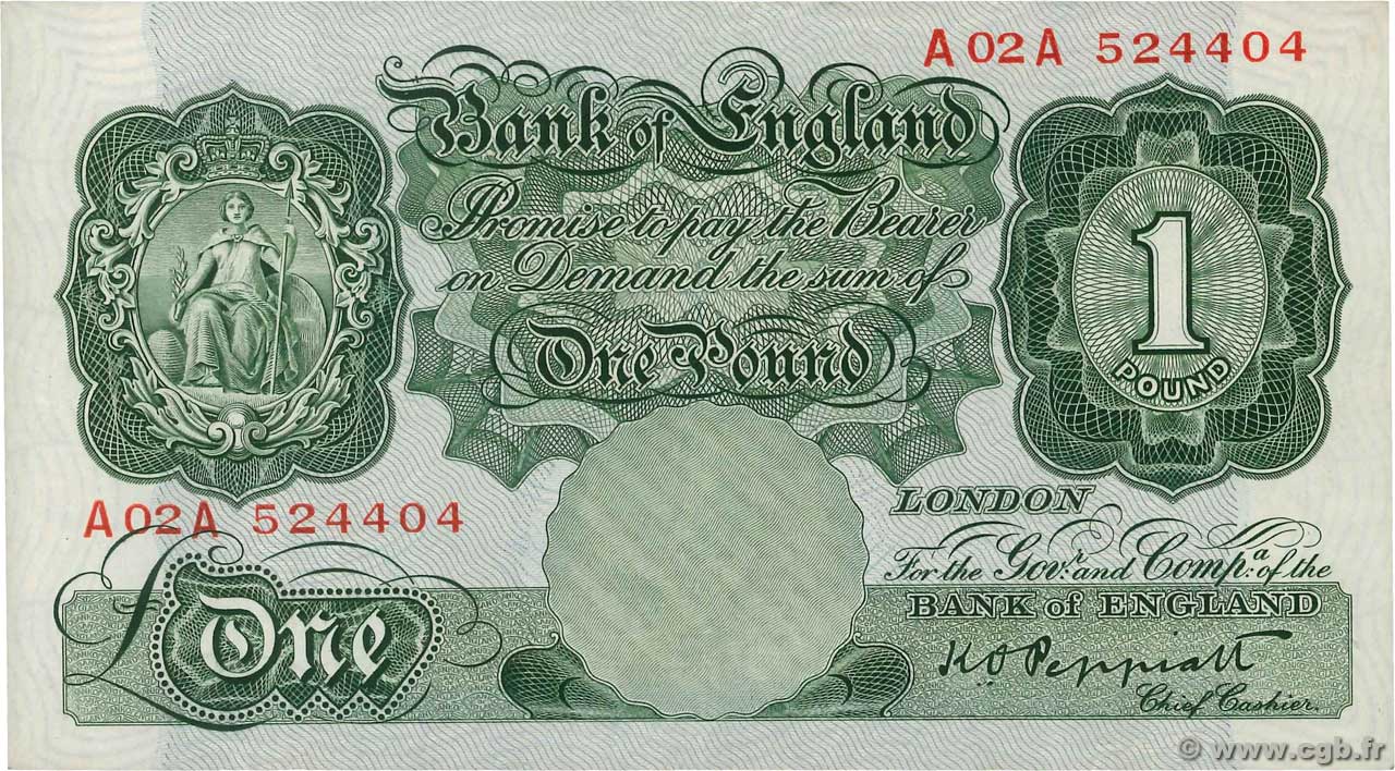 1 Pound ENGLAND  1934 P.363c VZ