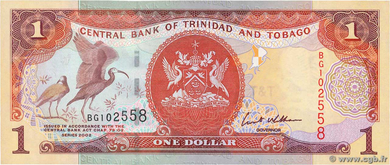 1 Dollar TRINIDAD and TOBAGO  2002 P.41 UNC