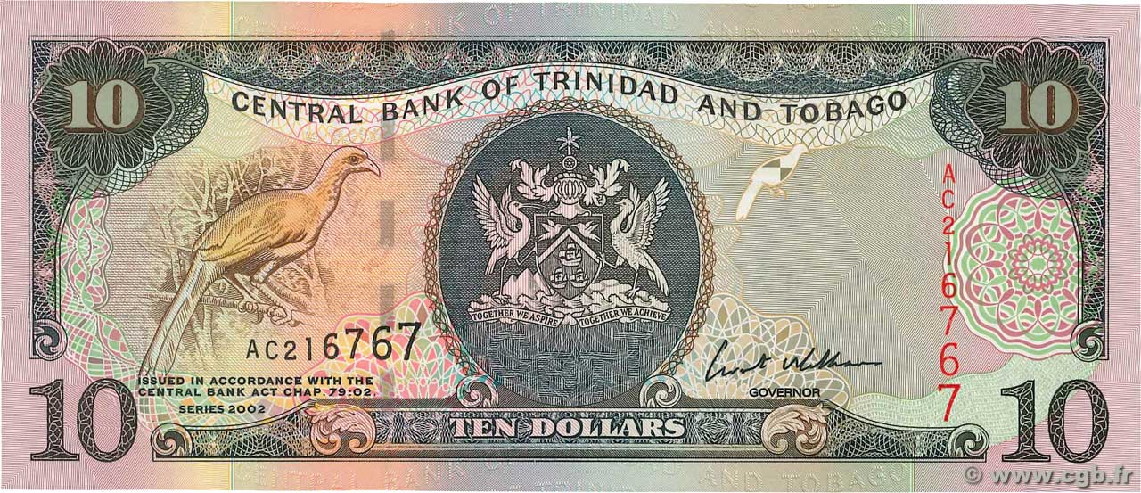 10 Dollars TRINIDAD and TOBAGO  2002 P.43 UNC