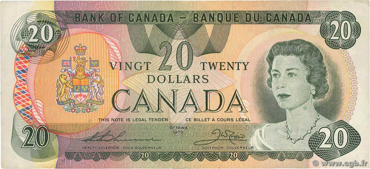 20 Dollars CANADA  1979 P.093c TB+