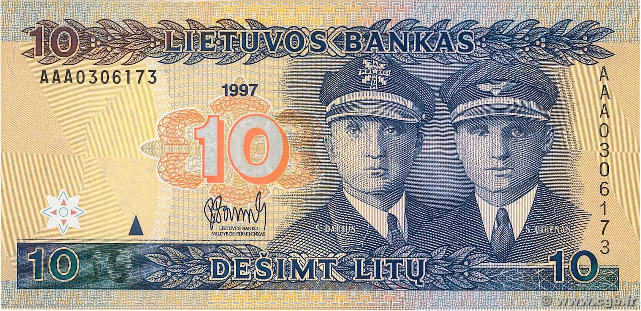 10 Litu LITUANIE  1997 P.59 NEUF