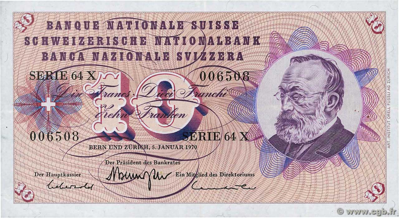 10 Francs SUISSE  1970 P.45p XF-