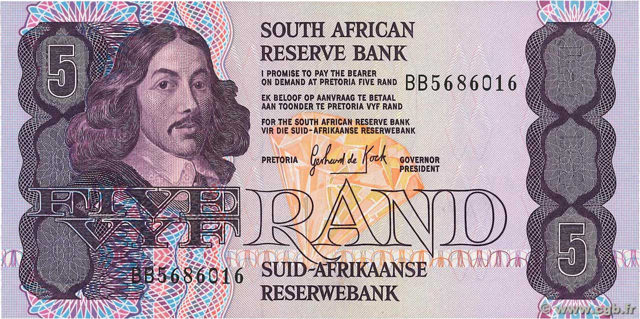 5 Rand SOUTH AFRICA  1990 P.119d UNC