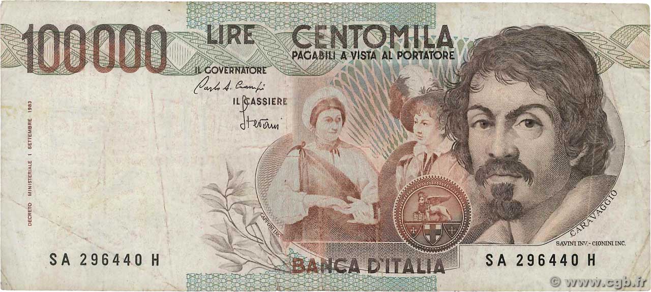 100000 Lire ITALIE  1983 P.110a TB