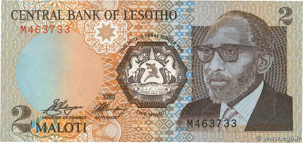 2 Maloti LESOTHO  1989 P.09a NEUF