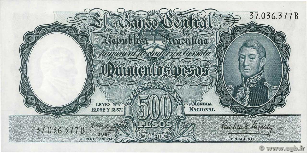500 Pesos ARGENTINIEN  1954 P.273b fST+