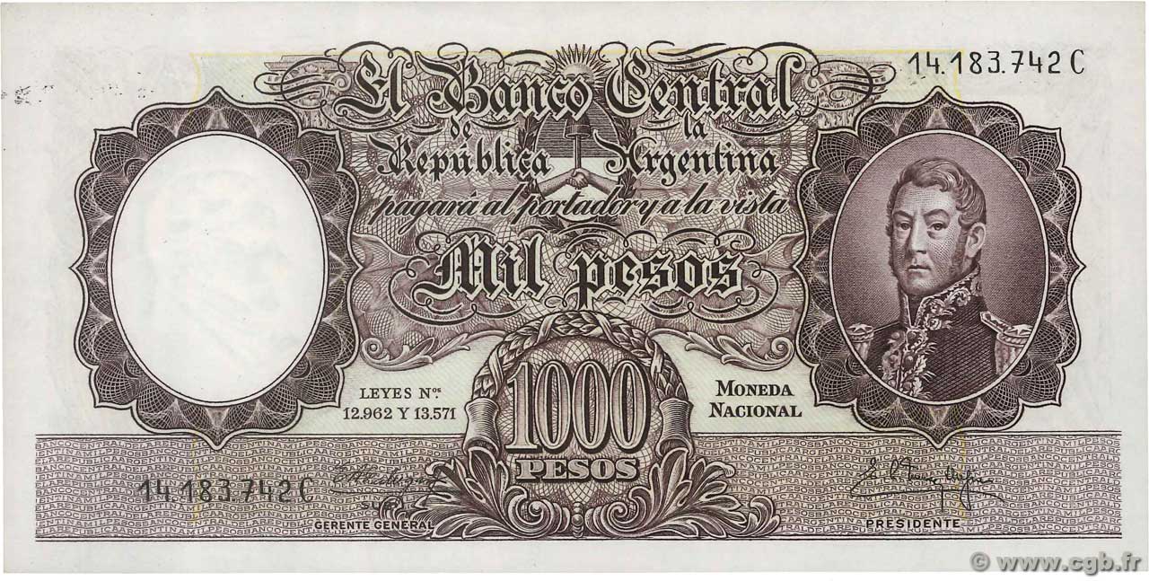 1000 Pesos ARGENTINIEN  1954 P.274b fST+