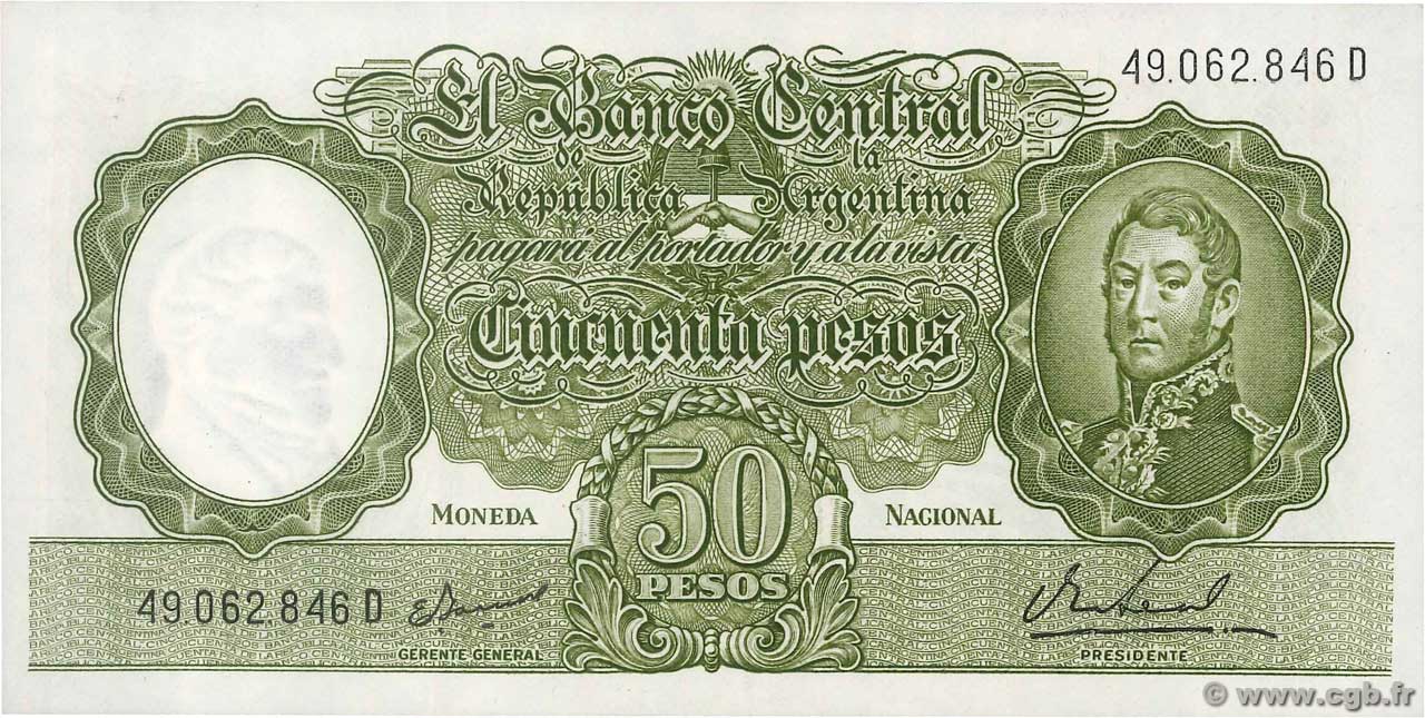 50 Pesos ARGENTINA  1968 P.276 UNC