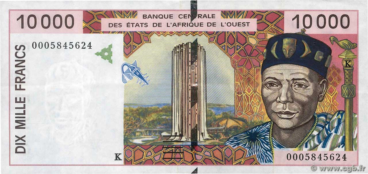 10000 Francs ÉTATS DE L AFRIQUE DE L OUEST  2000 P.714Ki TTB
