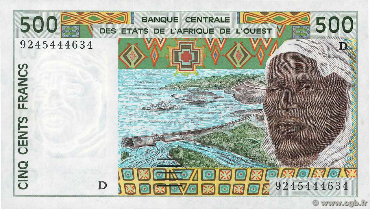 500 Francs ÉTATS DE L AFRIQUE DE L OUEST  1992 P.410Db SUP