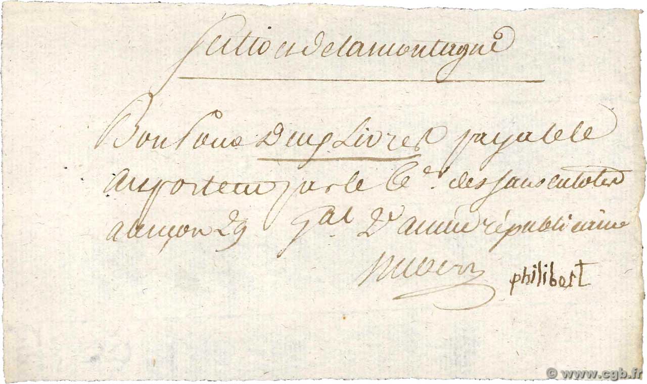 2 Livres FRANCIA  1794 Kol.61.095var EBC