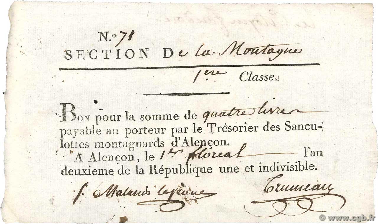 4 Livres FRANCE  1794 Kol.61.096var SUP