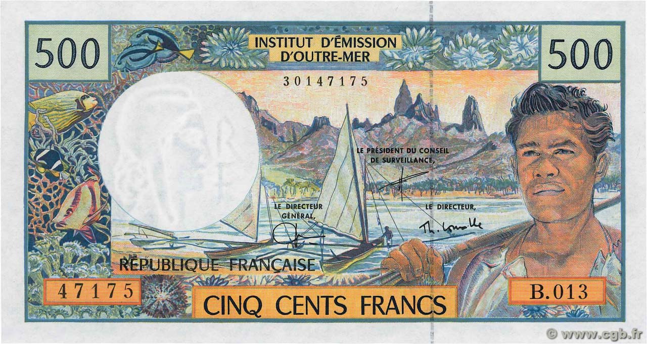 500 Francs FRENCH PACIFIC TERRITORIES  2000 P.01e FDC