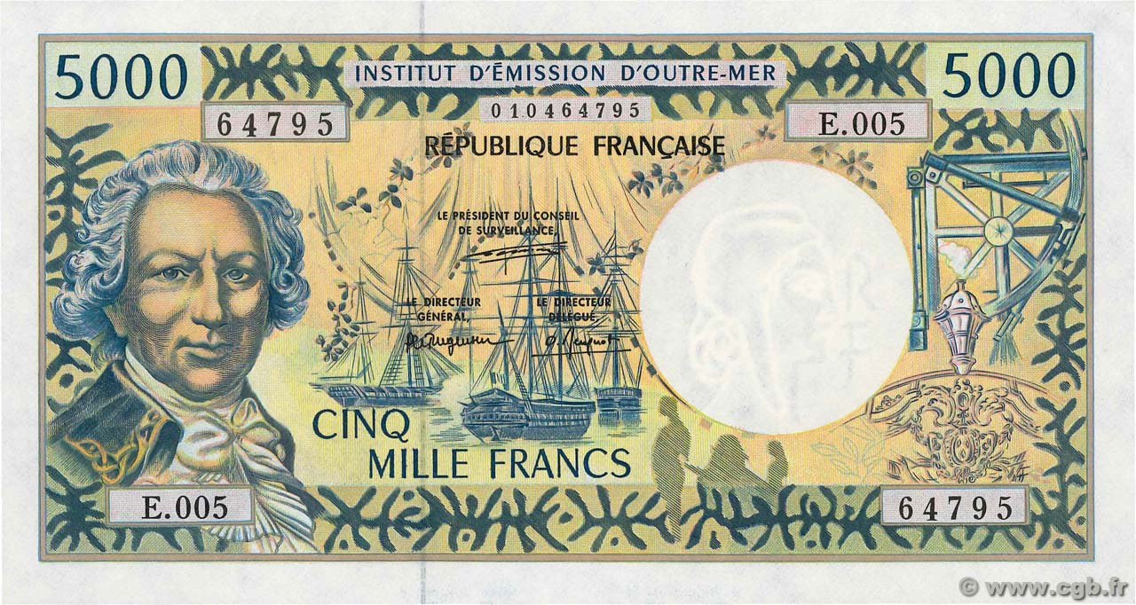 5000 Francs  FRENCH PACIFIC TERRITORIES  2006 P.03a UNC-